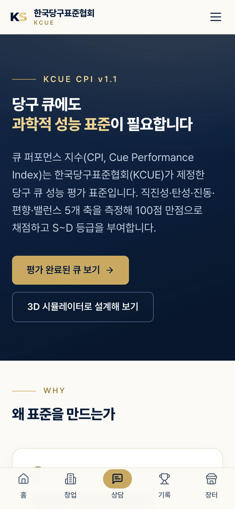 큐 성능 표준 CPI — 표준 소개
